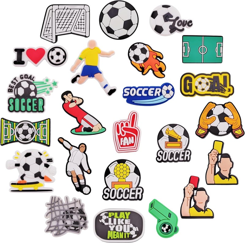 YMHOETS 25 30 Pieces Sports Shoe Charms for Boys Men Video Game Camping Fishing Clogs Shoe Decorations Charms Accessories for Kids Party Favor - Image 2